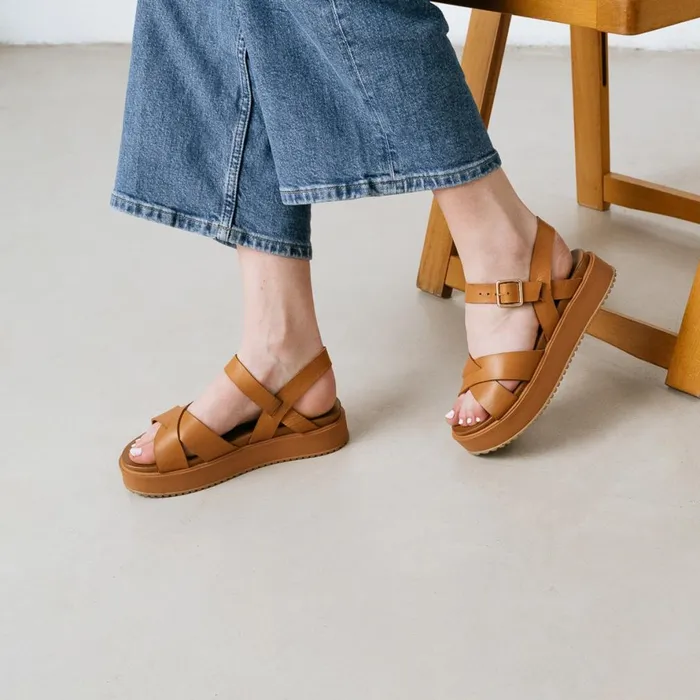 Women Sandals Jonak Platform Sandals With Intertwined Straps