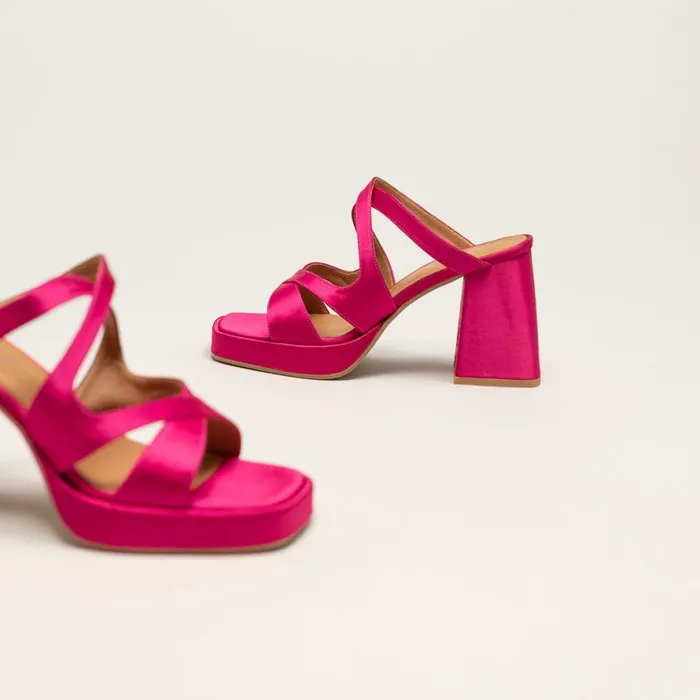 Women Sandals Jonak Sandals With Heels And Square Toe