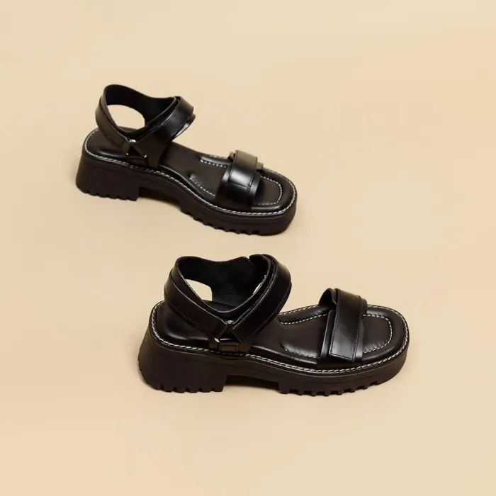 Women Sandals Jonak Sandals With Notched Soles And Buckles