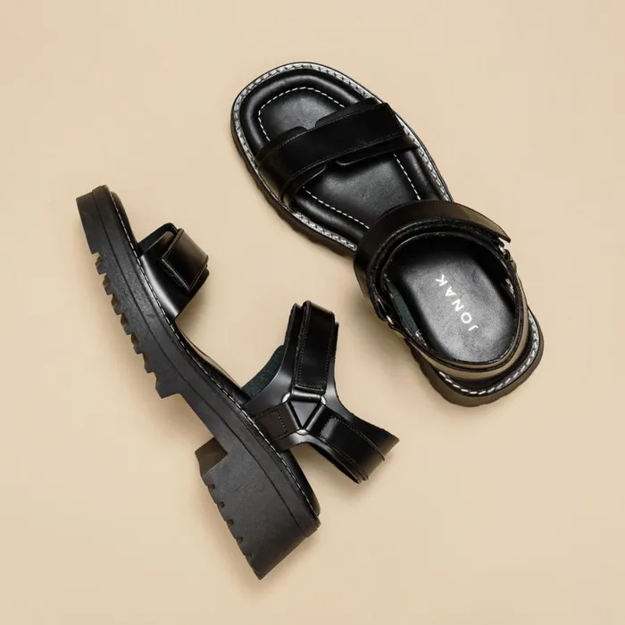 Women Sandals Jonak Sandals With Notched Soles And Buckles