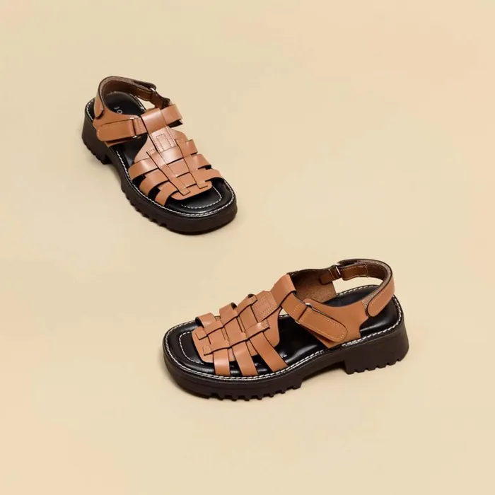 Women Sandals Jonak Sandals With Straps And Notched Soles