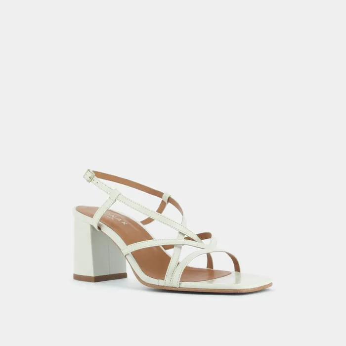 Women Sandals Jonak Square Toe Flanged Heeled Sandals