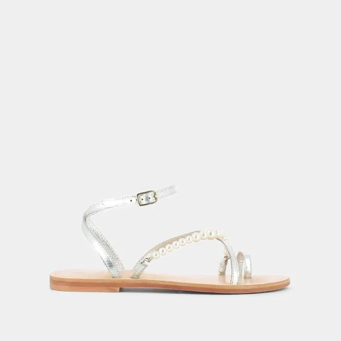 Women Sandals Jonak Strappy And Beaded Sandals