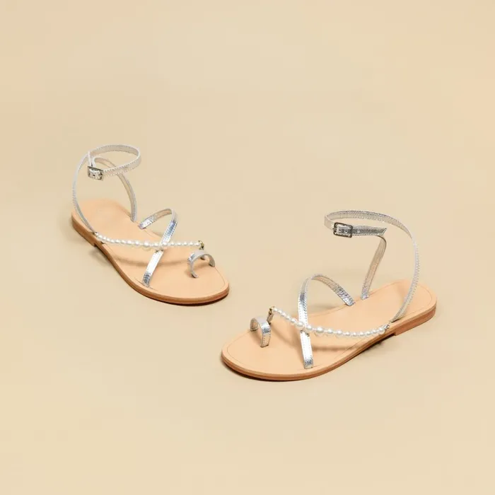Women Sandals Jonak Strappy And Beaded Sandals