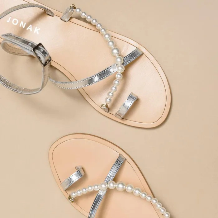 Women Sandals Jonak Strappy And Beaded Sandals