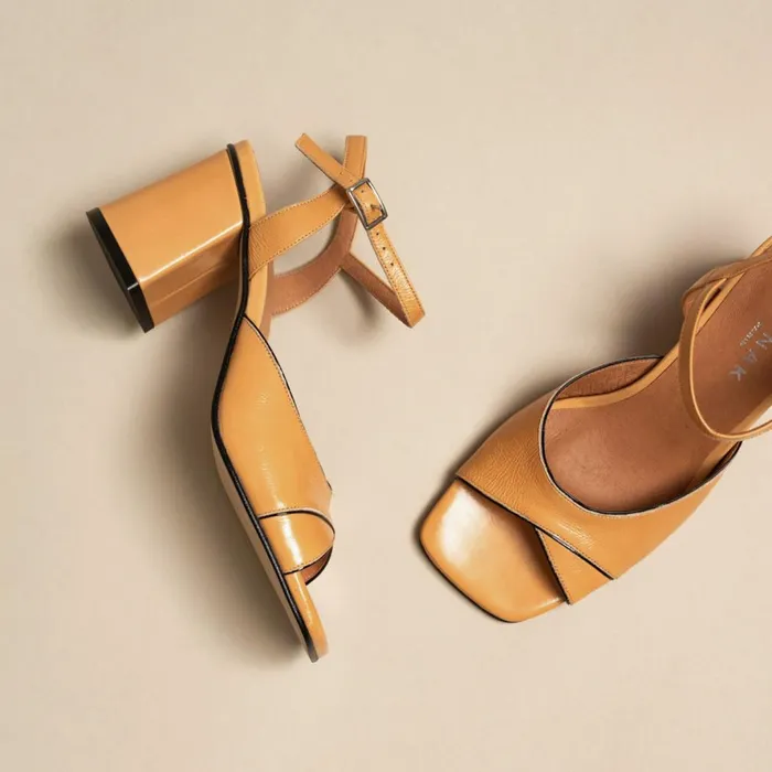 Women Sandals Jonak TwoTone Heels With Strap