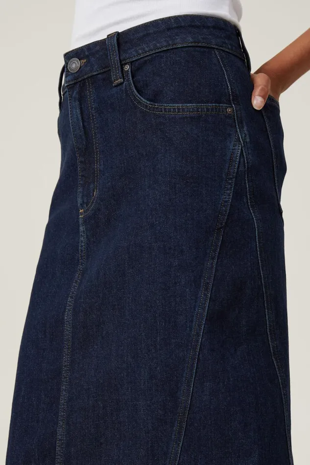 Women Skirts and Shorts Cotton On Kai Denim Midi Skirt Indigo