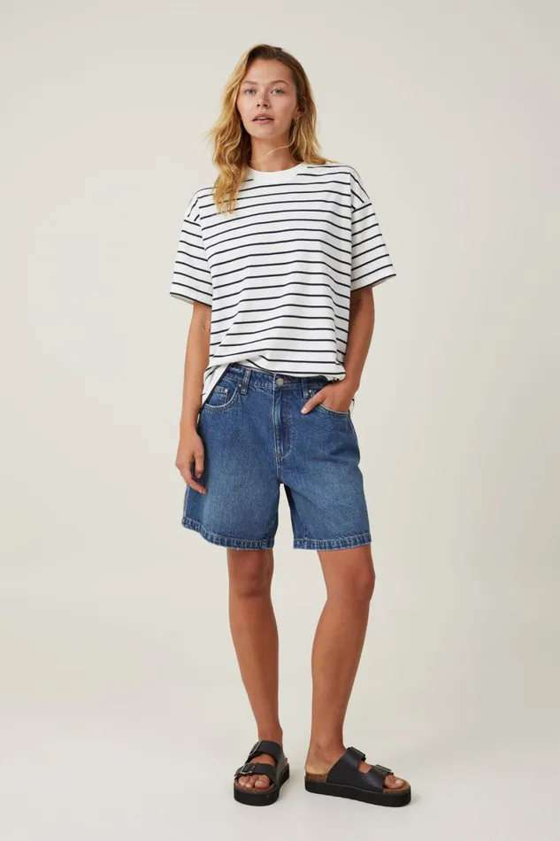 Women Skirts and Shorts Cotton On Relaxed Denim Short Lunar Bluecarpenter
