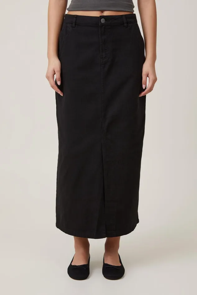 Women Skirts Cotton On Ryder Utility Maxi Skirt Black
