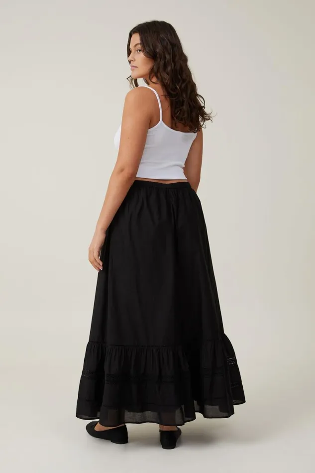 Women Skirts Cotton On Rylee Lace Maxi Skirt Black