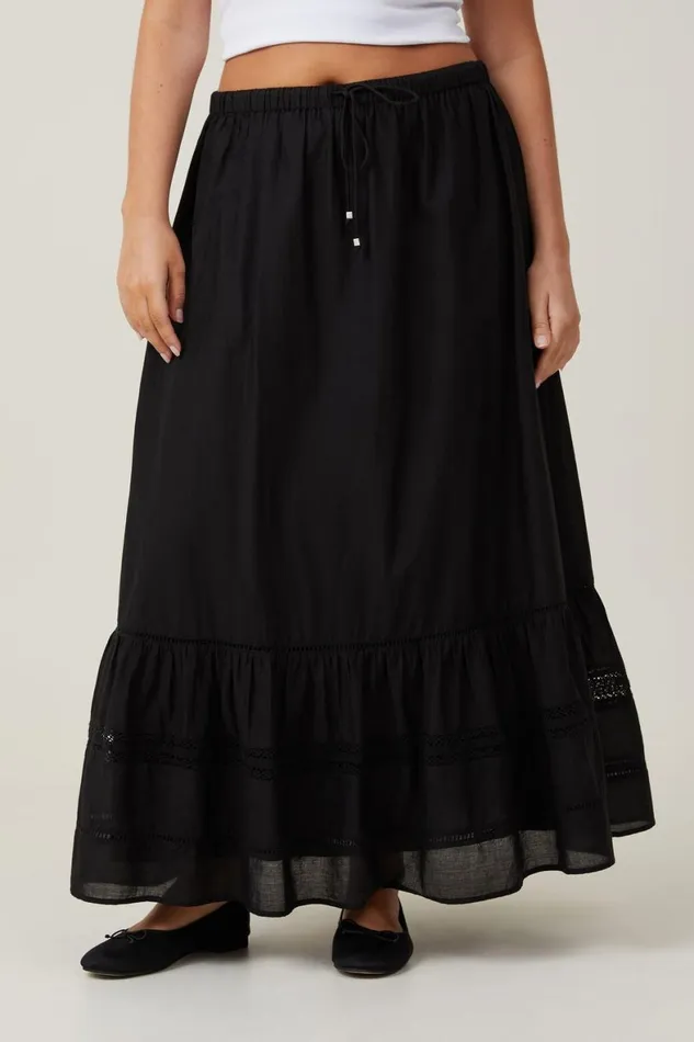 Women Skirts Cotton On Rylee Lace Maxi Skirt Black
