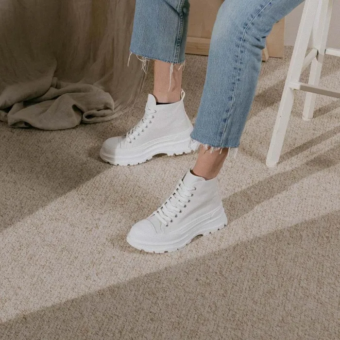Women Sneakers Jonak Trainers With Laces And Thick Sole