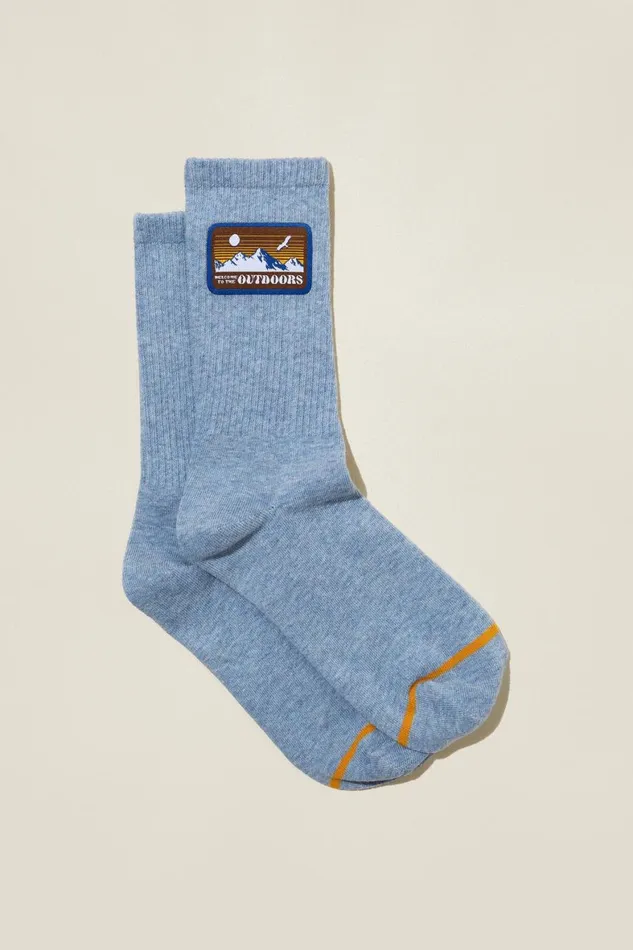 Women Socks Cotton On Club House Crew Sock Outdoors Badgeblue