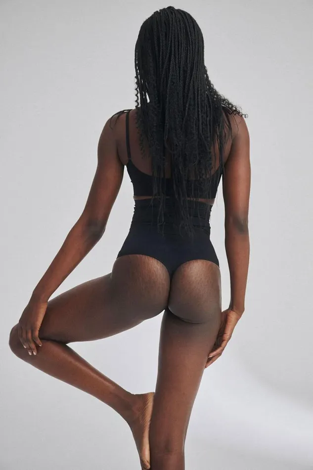 Women Solutions Cotton On Seamless Shapewear High Waist G String Brief Black