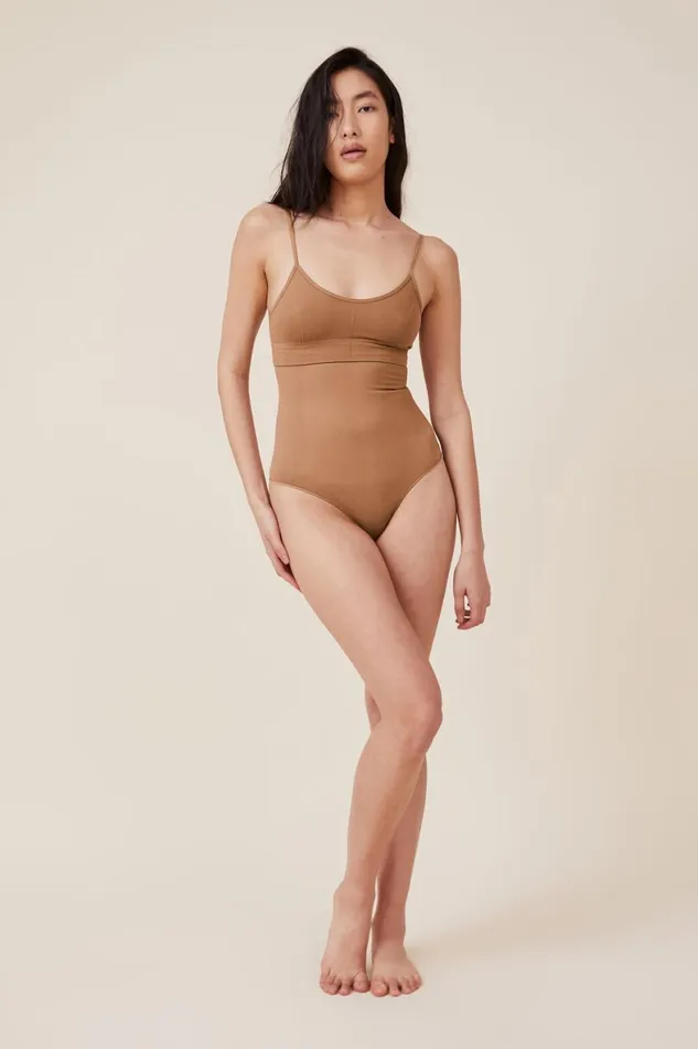 Women Solutions Cotton On Seamless Shapewear High Waist G String Brief Maple Sugar