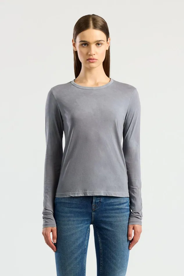 Women Standard Long Sleeve Shirt Vintage Natural Blue COTTON CITIZEN Shirts
