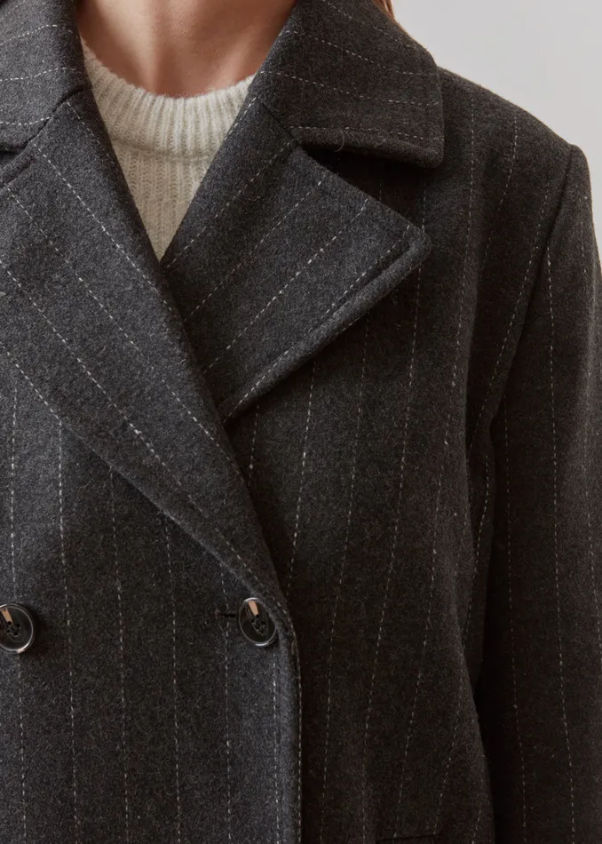 Women StinnaMD Coat Dark Grey Pinstripe Modstrm Coats and Jackets Women StinnaMD Coat Dark Grey Pinstripe Modstrm Coats and Jackets