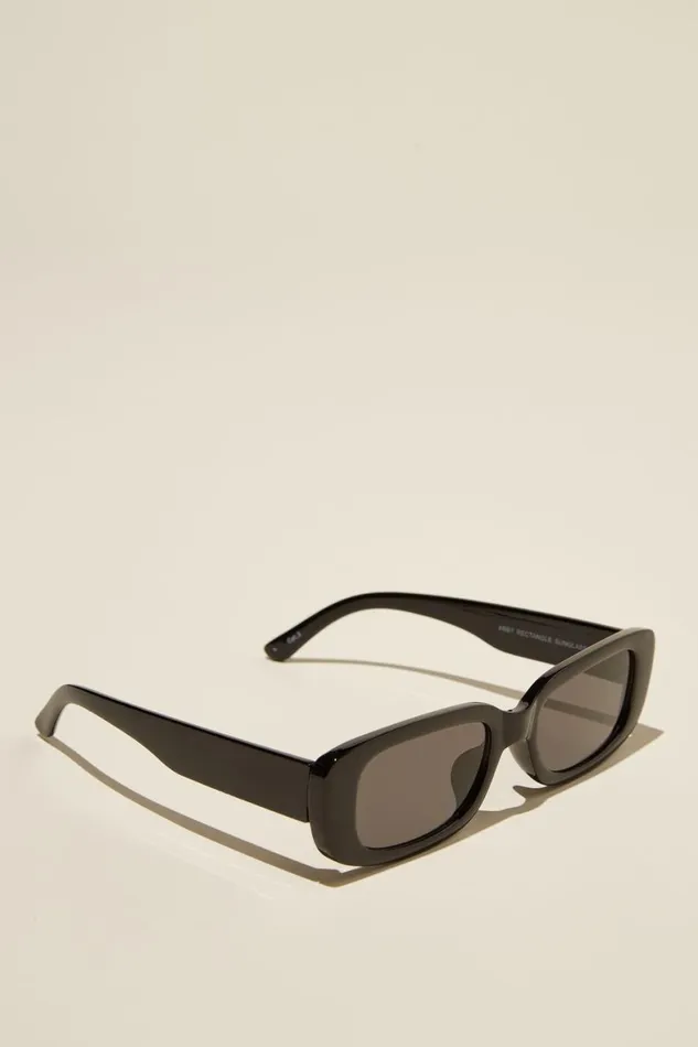 Women Sunglasses Cotton On Abby Rectangle Sunglasses Black