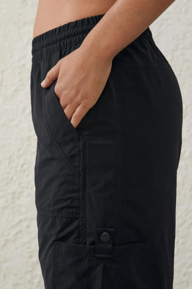 Women Sweats and Hoodies Cotton On Active Woven Snap Pant Black