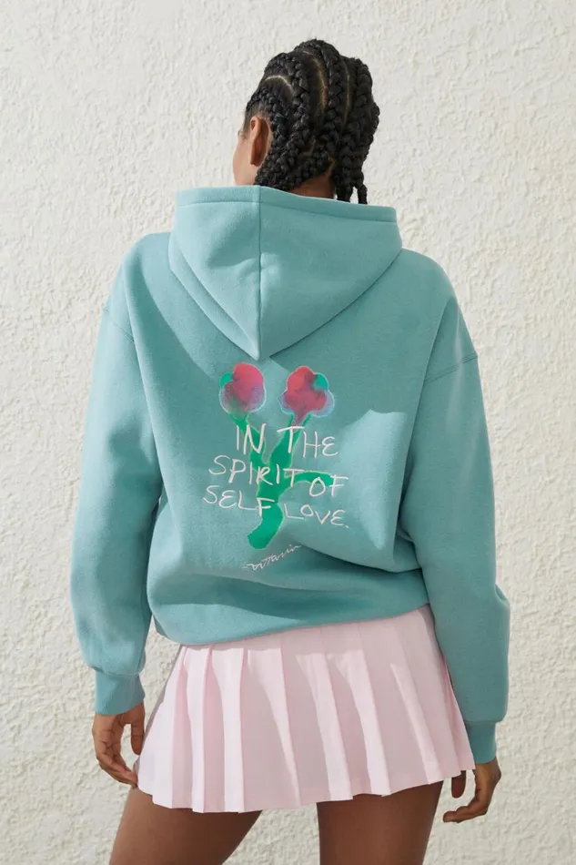 Women Sweats and Hoodies Cotton On Plush Premium Hoodie Sea Glasslcn Amber Vittoria