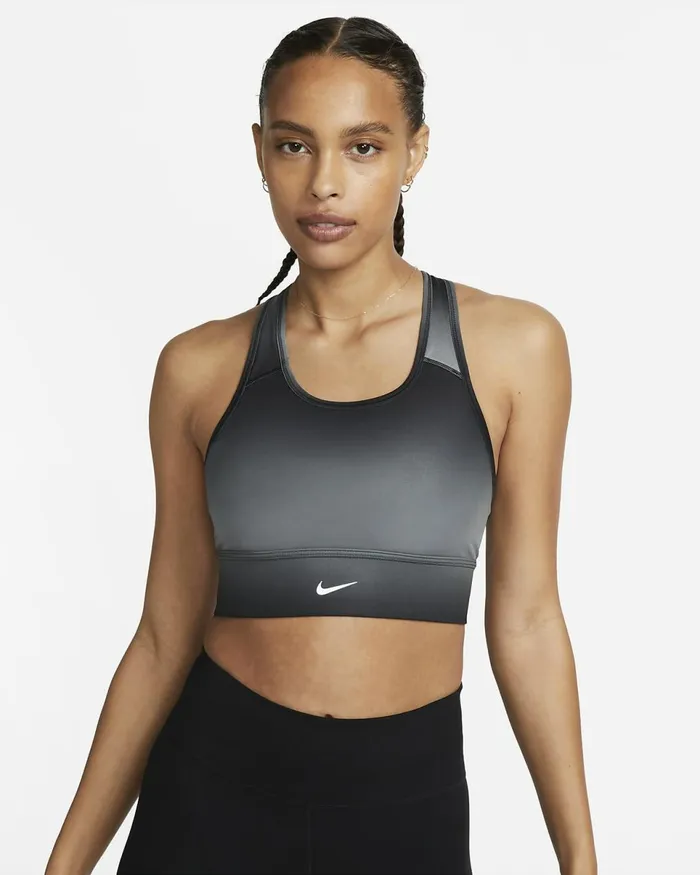 Women Swoosh Run Black Nike Sports Bras