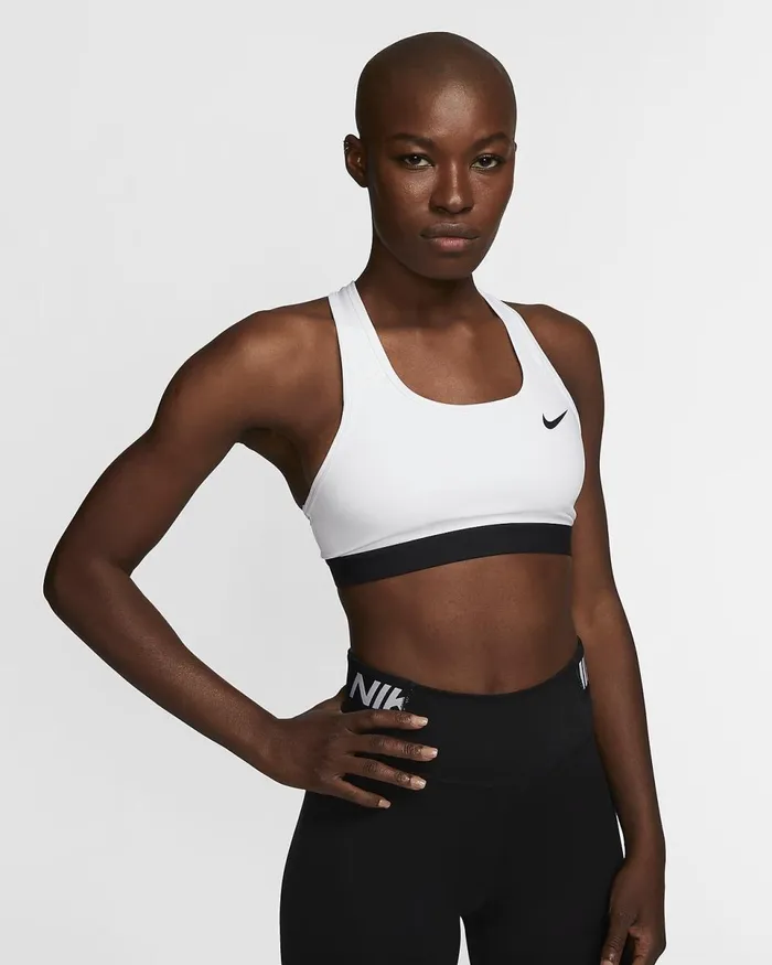 Women Swoosh Whiteblackblack Nike Sports Bras