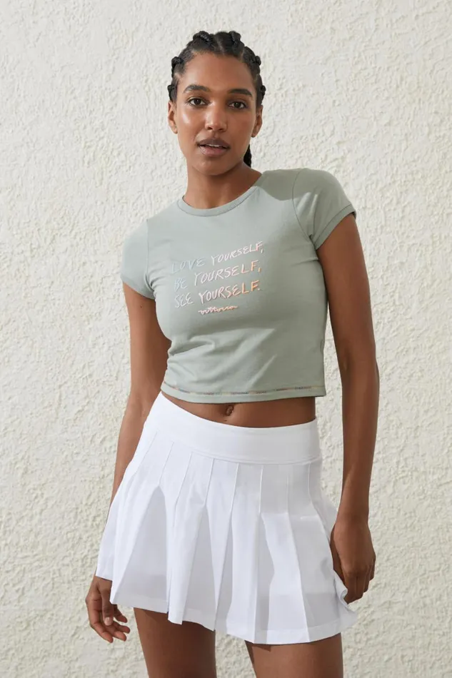Women Tops Cotton On Active Fitted Graphic Tshirt Green Cloudlcn Amber Vittoria Women Tops Cotton On Active Fitted Graphic Tshirt Green Cloudlcn Amber Vittoria