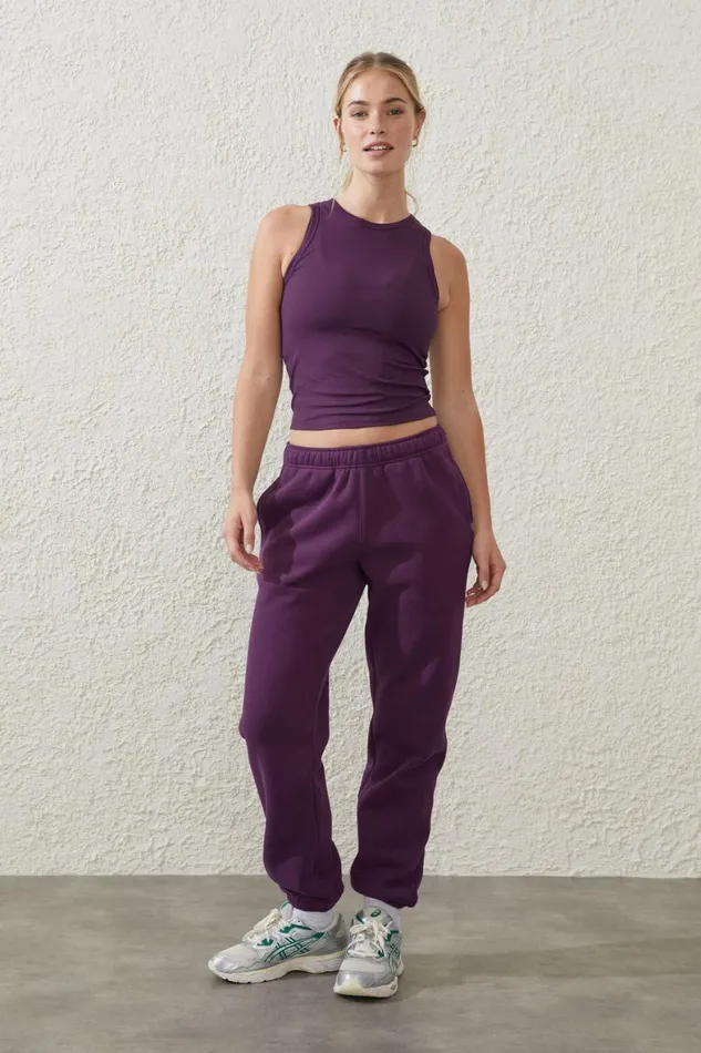 Women Tops Cotton On Active Rib Tank Top Pickled Beet