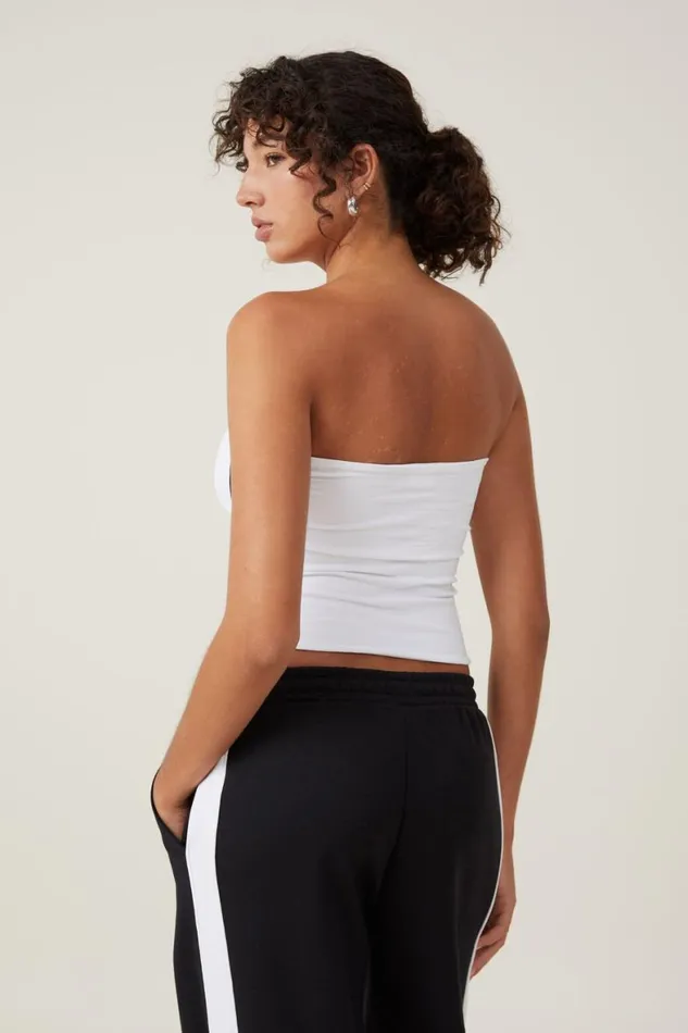 Women Tops Cotton On Billi Tube Top White
