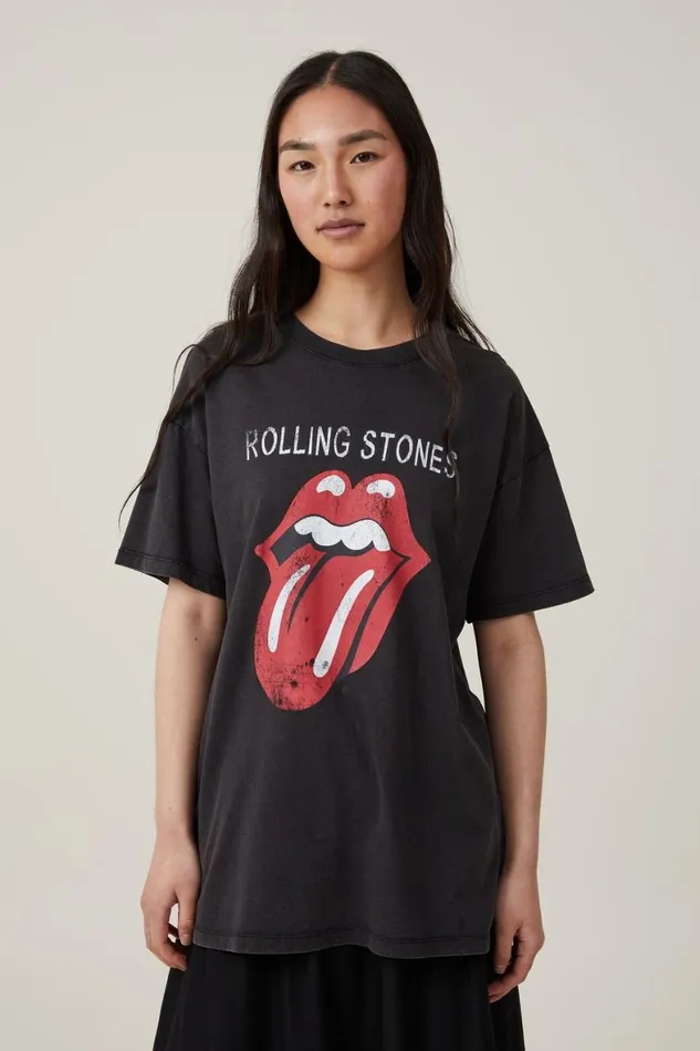 Women Tops Cotton On Oversized Rolling Stones Music Tee Lcn Br The Rolling Stones Tongueblack Women Tops Cotton On Oversized Rolling Stones Music Tee Lcn Br The Rolling Stones Tongueblack