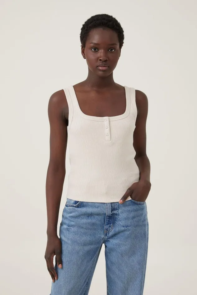 Women Tops Cotton On Rory Henley Tank Stone