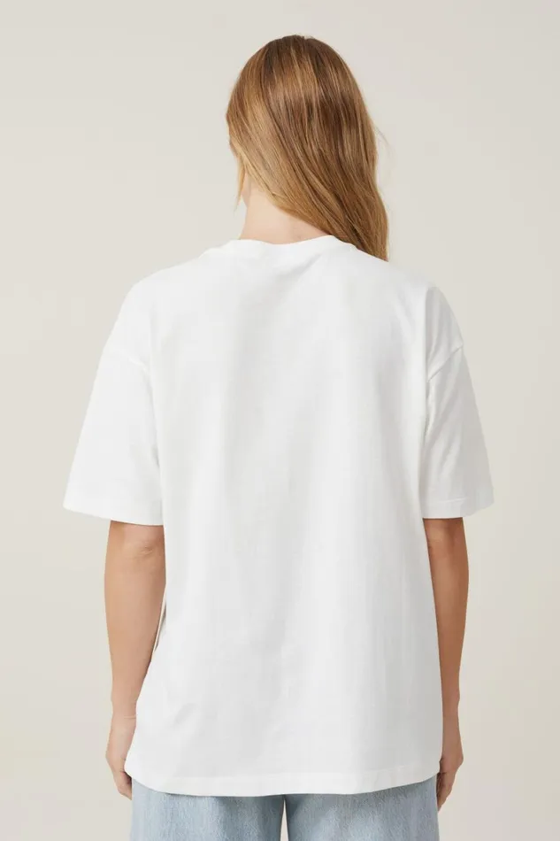Women Tops Cotton On The Boxy Oversized Tee Vintage White