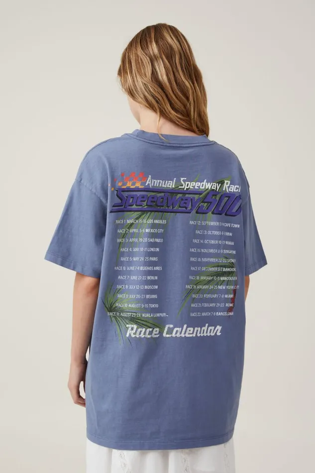 Women Tops Cotton On The Oversized Graphic Tee Singapore Vintage Navy