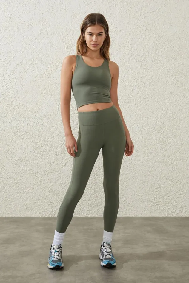 Women Tops Cotton On Ultra Luxe Active Tank Sweet Green