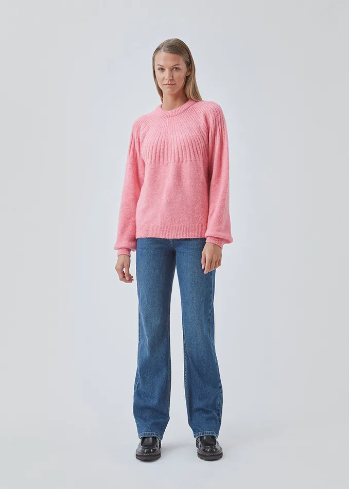 Women Truce Oneck Cosmos Pink Modstrm Blouses and Knitwear