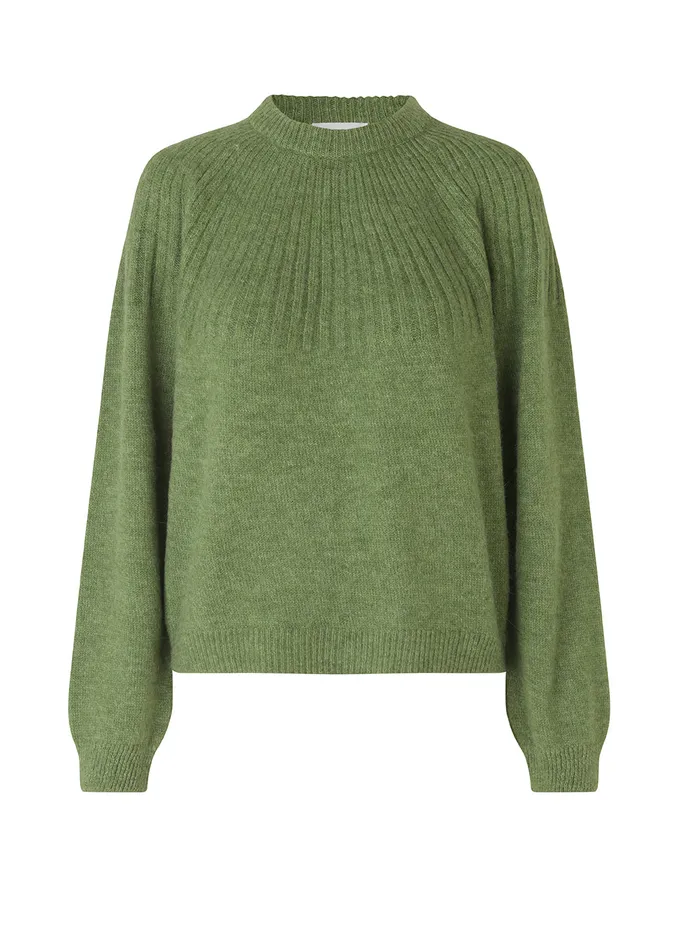 Women Truce Oneck Forest Green Modstrm Blouses and Knitwear