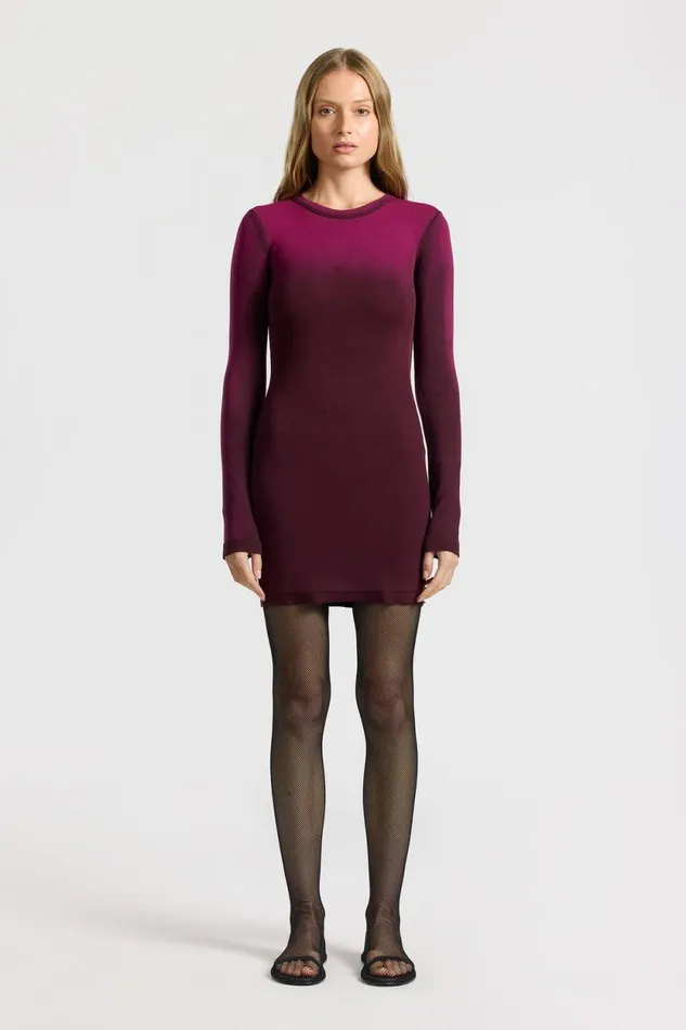 Women Verona Crew Mini Dress Magenta Cast COTTON CITIZEN Dresses