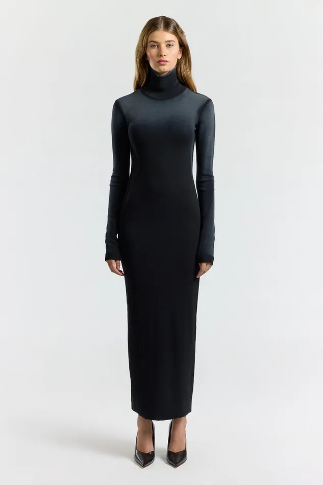 Women Verona Turtleneck Maxi Dress Black Cast COTTON CITIZEN Dresses