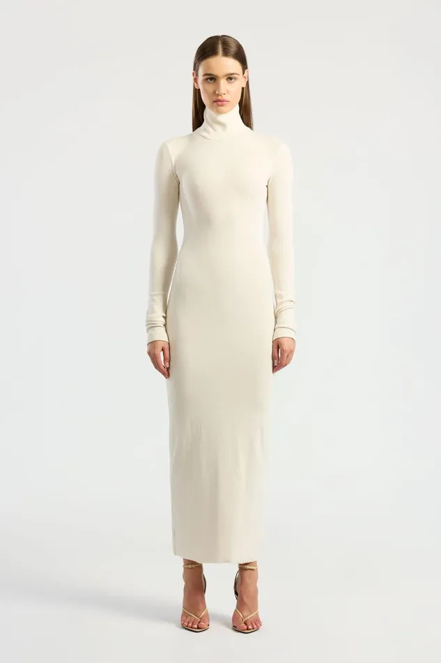 Women Verona Turtleneck Maxi Dress Bone COTTON CITIZEN Dresses