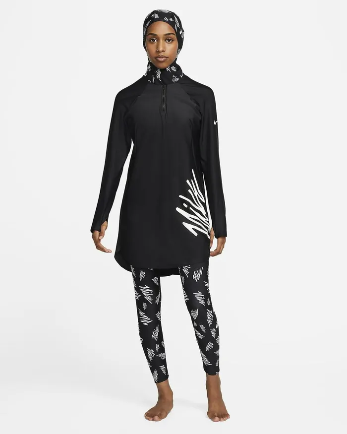 Women Victory Print Blackwhitewhite Nike Leggings