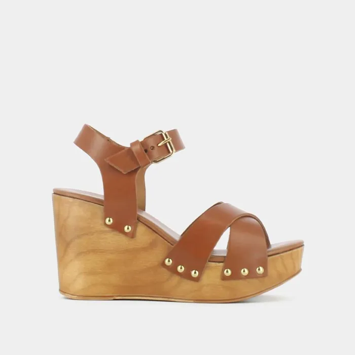 Women Wedges Espadrilles Jonak Wedge Sandals With CrossOver Straps Women Wedges Espadrilles Jonak Wedge Sandals With CrossOver Straps