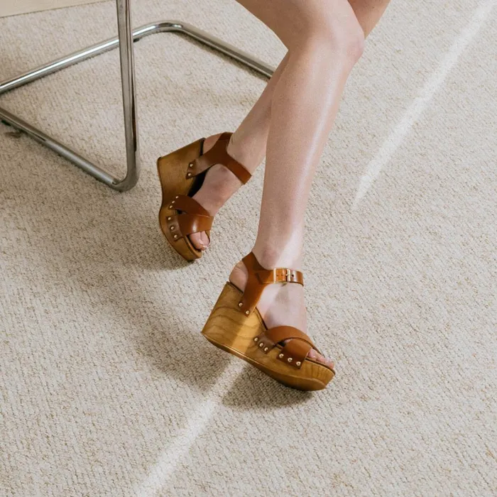 Women Wedges Espadrilles Jonak Wedge Sandals With CrossOver Straps Women Wedges Espadrilles Jonak Wedge Sandals With CrossOver Straps