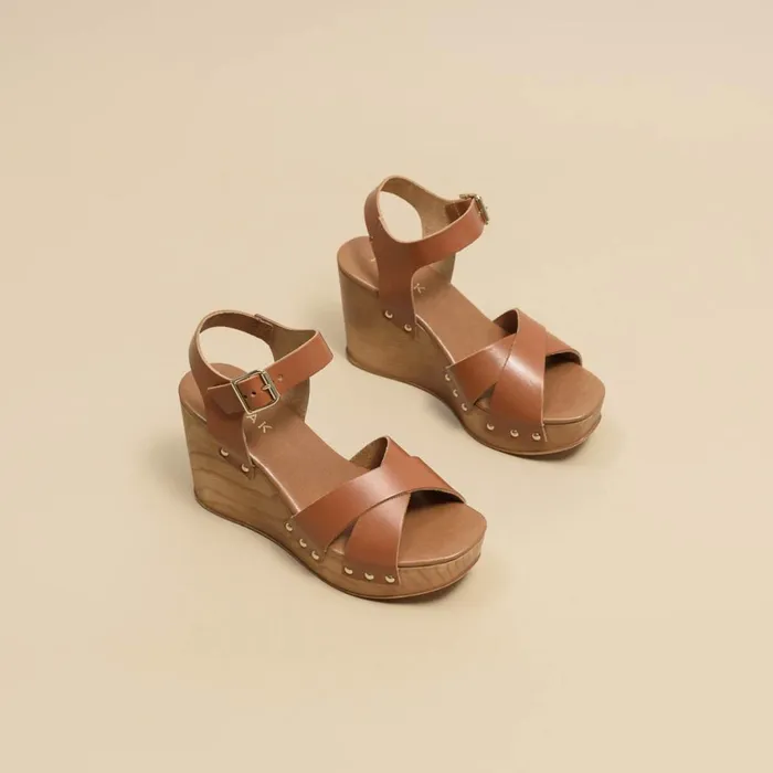 Women Wedges Espadrilles Jonak Wedge Sandals With CrossOver Straps Women Wedges Espadrilles Jonak Wedge Sandals With CrossOver Straps