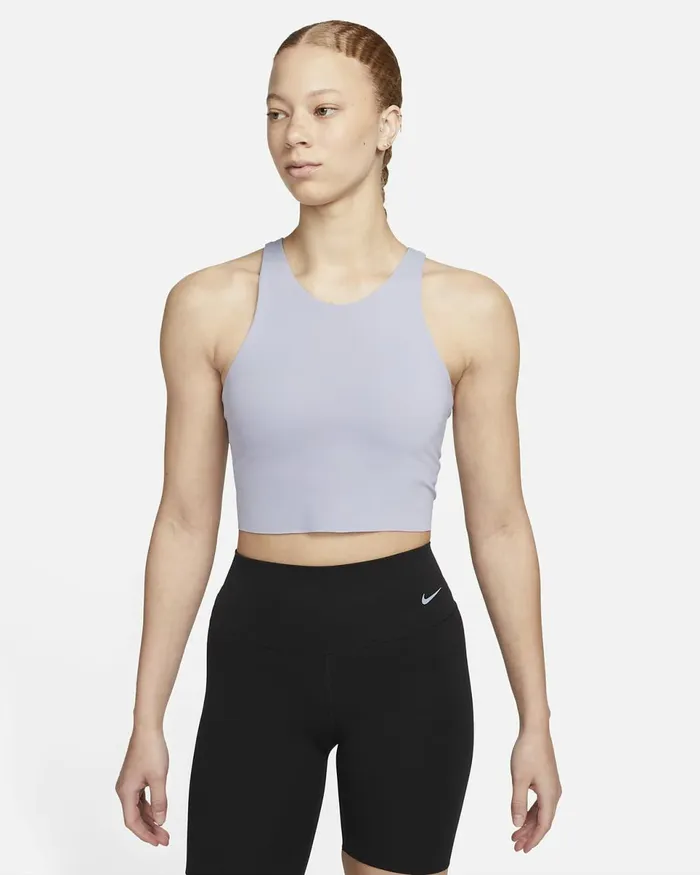 Women Yoga DriFit Luxe Indigo Haze Nike Tops And TShirts