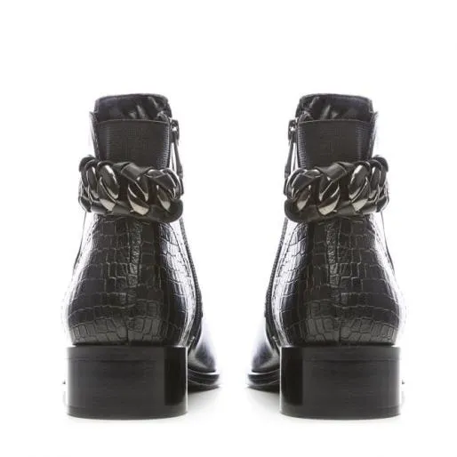 Wren Black Leather Women Moda In Pelle Ankle Boots Wren Black Leather Women Moda In Pelle Ankle Boots