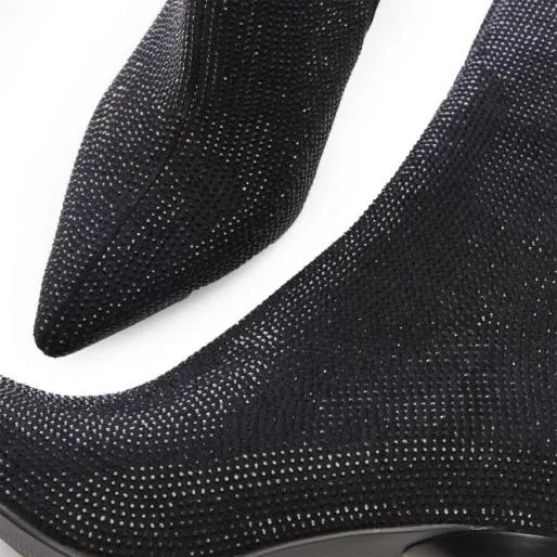 Zayda Black Alcantara Women Moda In Pelle Ankle Boots Zayda Black Alcantara Women Moda In Pelle Ankle Boots