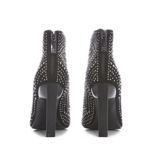 Zayla Black Alcantara Women Moda In Pelle Ankle Boots Zayla Black Alcantara Women Moda In Pelle Ankle Boots