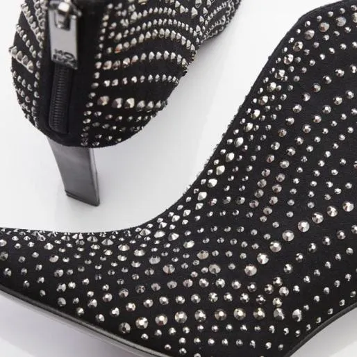 Zayla Black Alcantara Women Moda In Pelle Ankle Boots Zayla Black Alcantara Women Moda In Pelle Ankle Boots