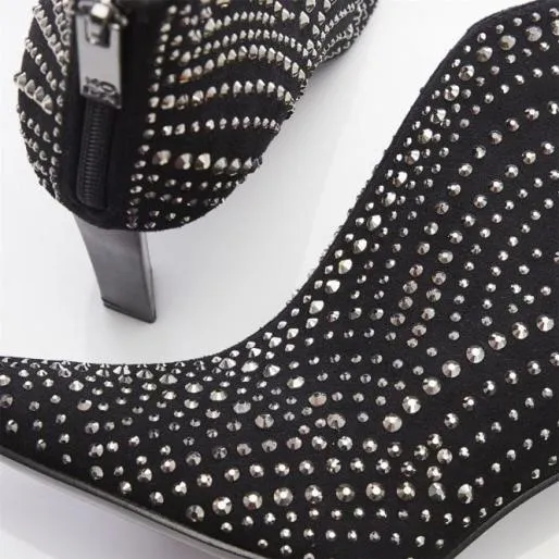 Zayla Black Alcantara Women Moda In Pelle Ankle Boots Zayla Black Alcantara Women Moda In Pelle Ankle Boots